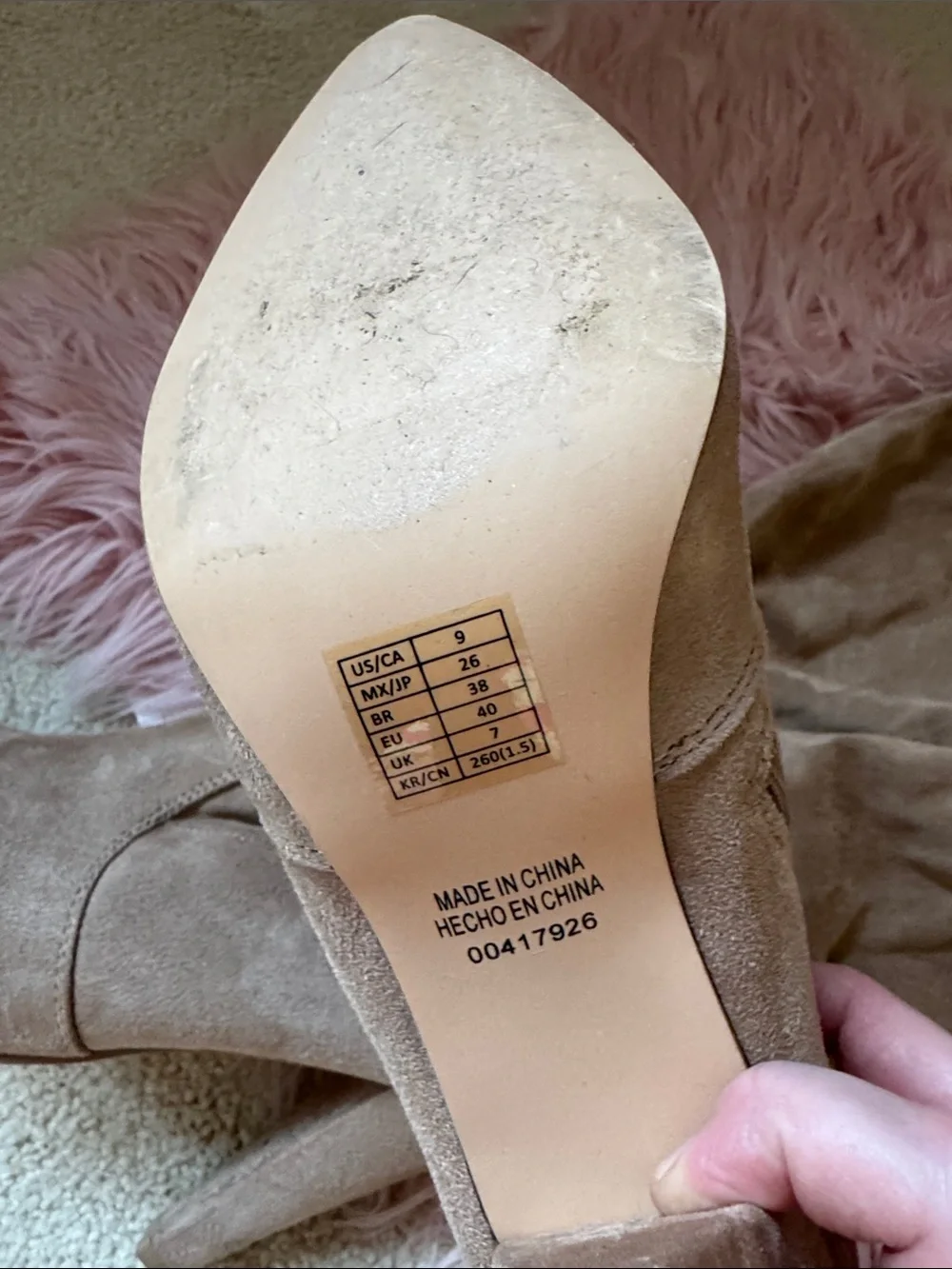 Forever 21 Taupe Over-the-Knee High Heel Boots